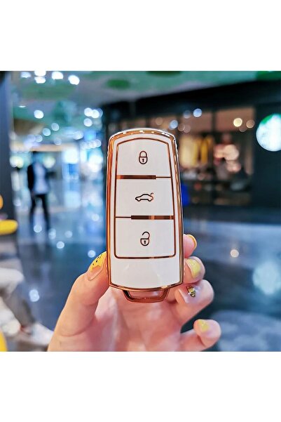 OEM Smart Key Cover for Volkswagen Passat CC / B6 / B7 (White)