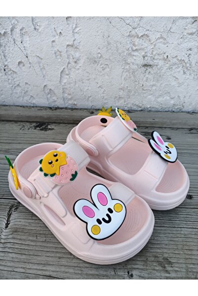 Huzurlu Adımlar Pink Rabbit Sandals Slippers