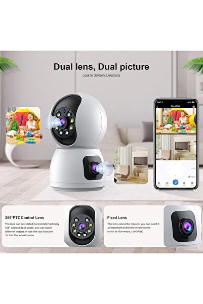 Alim Smart Security Camera WiFi & SIM 360° Dual Lens 4MP Full HD (ALIM)