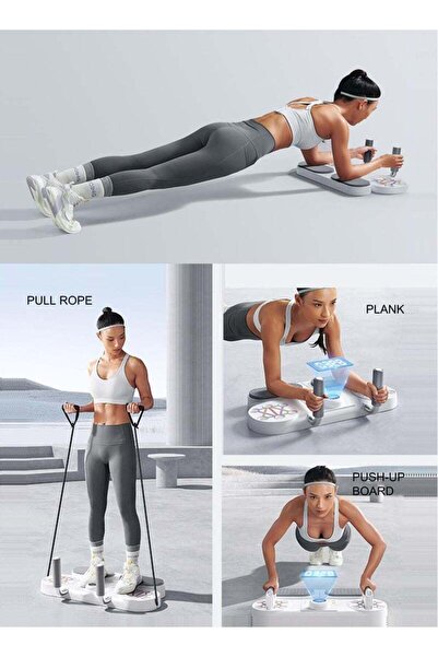 Saharaz 5 in 1 Push Up Board, Multifunction Press Up Board,Muscles Exercise Pushups Training(White)