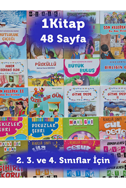 Tandem Yayınları 2. 3. 4. Sınıflar İçin Görselli Çocuk Hikaye Kitabı - tek kitap 48 sayfa