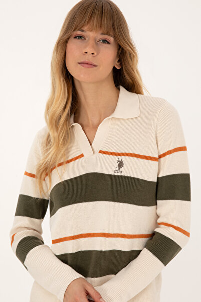 U.S. Polo Assn. Women's Cream Melange Sweater 50308850-Vr159