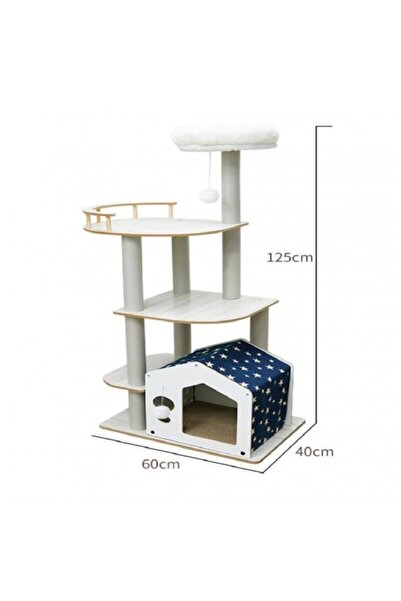 Bebexi Slim Cat Tower for Large Cats - Climbing Tree with Hammock & Sisal Pole