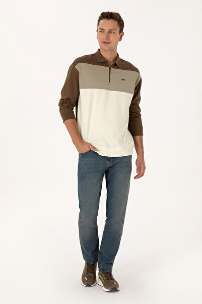 U.S. Polo Assn. Men's Khaki Sweatshirt 50315521-Vr027