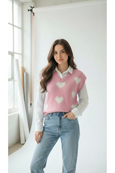 gigigiyim Heart Patterned Women's Sweater