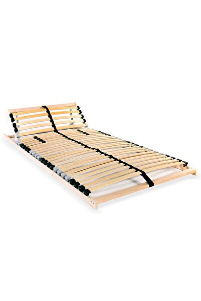 vidaxl قاعدة سرير مُشَكَّلة بدون مرتبة، مكونة من 28 شريحة، 7 مناطق، 90×200 سم