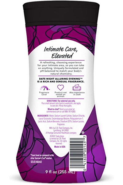 Summer's Eve Date Night Alluring Refreshing Feminine Wash, pH Balanced, 9 fl oz
