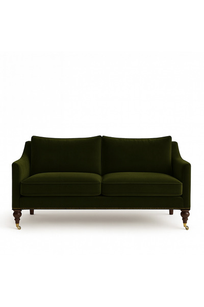 THE IVY CONCEPT STORE WINDSOR GREEN Haki Yeşil Kadife Koltuk