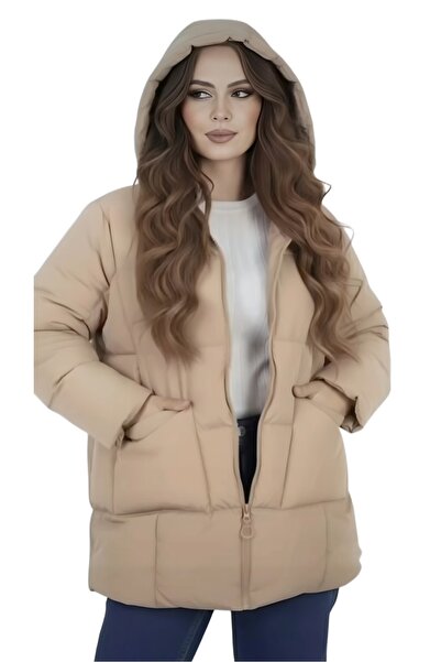 MontClup Women's Inflatable Coat Bat Model Hooded