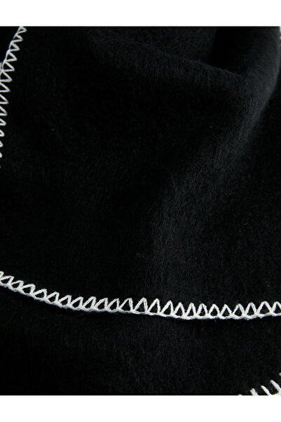 Koton Soft Textured Long Scarf with Stitch Detail