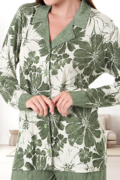 Bella Linda Buttoned Viscose Women's Pajama Set