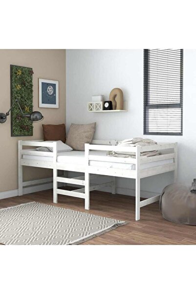 vidaxl Bed Frame without Mattress White 90x200 cm Solid Wood Pine
