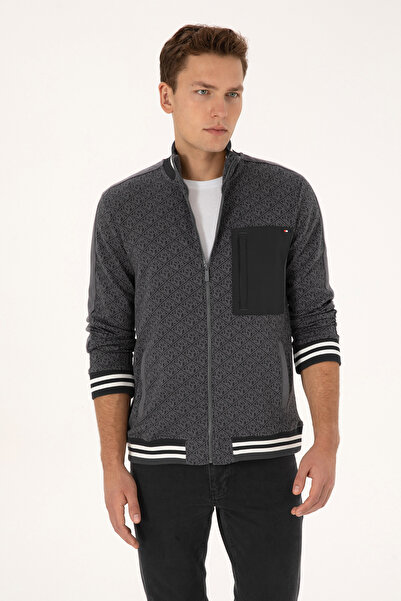 U.S. Polo Assn. Men's Gray Knitted Cardigan 50309985-Vr024