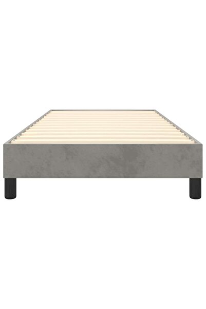 vidaxl Box Spring Bed Frame Light Grey 90x200 cm Velvet