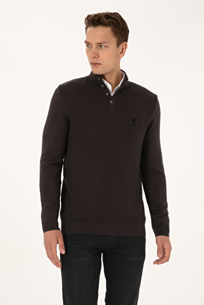 U.S. Polo Assn. Men's Anthracite Melange Sweater 50308915-Vr081
