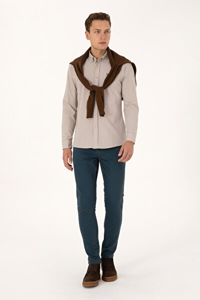 U.S. Polo Assn. Men's Stone Long Sleeve Shirt 50308522-Vr049