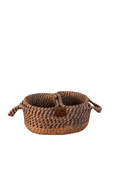 home inn Set de 3 coșuri organizatoare - decorative - rezistente la pete albastru/natural