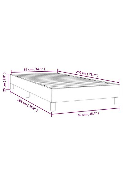 vidaxl Box Spring Bed Frame Light Grey 90x200 cm Velvet