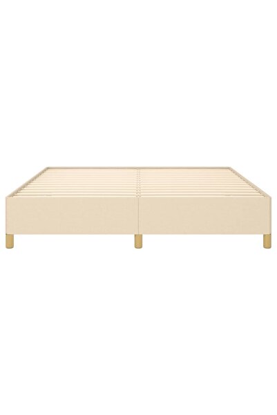 vidaxl Bed Frame without Mattress Cream 180x200 cm Super King Fabric
