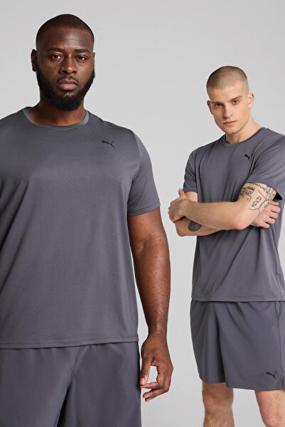 Puma M Tad Essential Solid Cat Men's Gray Training T-Shirt