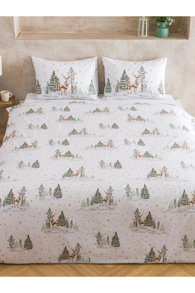 LC Waikiki Lcw Home Mixed Christmas Themed Double Duvet Cover Set