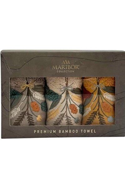 MARİBOR NOVA-NAKIŞLI BAMBU MUTFAK HAVLUSU 30X50 3'lü