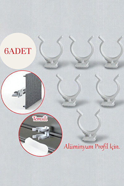 MH MiniHediye Alüminyum Baza Klipsi Mutfak Dolap Tezgah Alt Kısım Kapatma Klips Mobilya Ayak Tutucu Toka 6 Adet