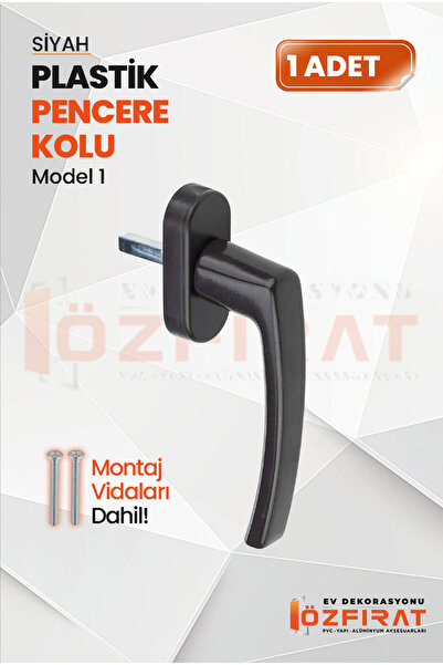 ÖZFIRAT PVC YAPI Pimapen PVC Pencere Kolu – Plastik – Siyah – Model 1 – (1 Adet)