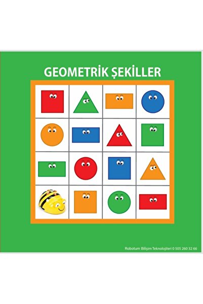Bee Bot Eğitim Matı - Geometrik Şekiller