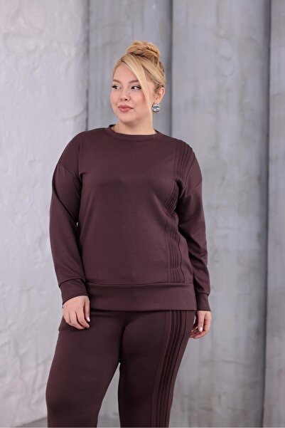 Siyezen Plus Size Modal Suit with Side Ties