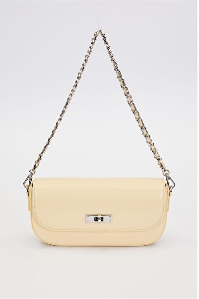 Levidor Yellow Silver Lock Detailed Shoulder Bag