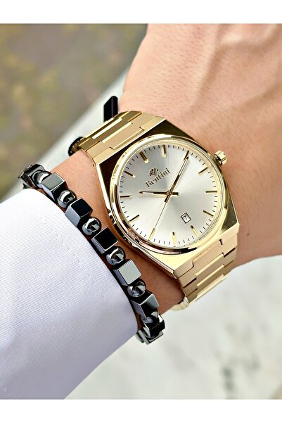 Bentini Men's Wrist Watch with Calendar – Steel Band, 3 Atm Water Resistant, 2-Year Warranty, Gift Bracelet