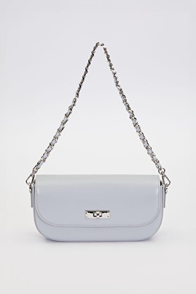 Levidor A.Blue Silver Lock Detailed Shoulder Bag