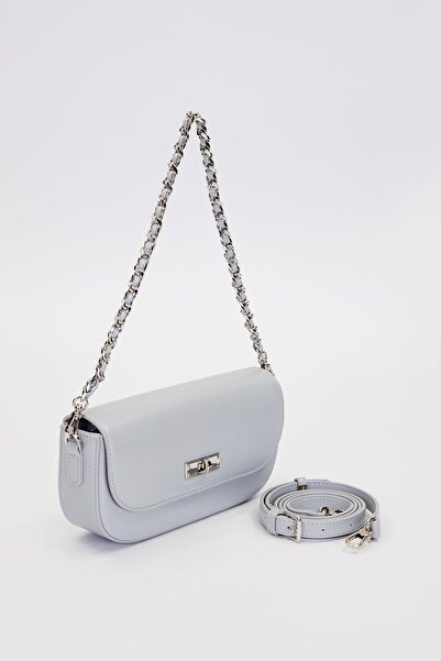 Levidor A.Blue Silver Lock Detailed Shoulder Bag