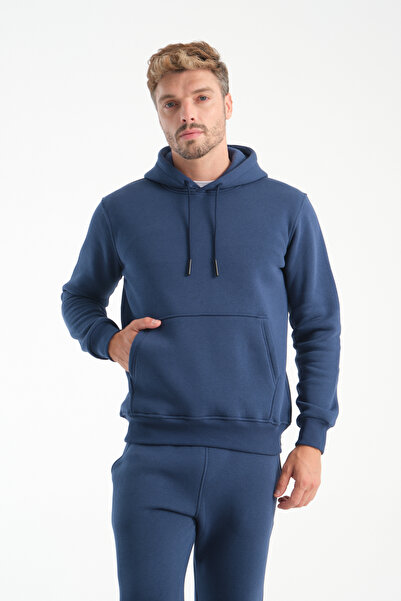 kaphone 10 Men's Cotton 3-Thread Fleece Hooded Tracksuit Set