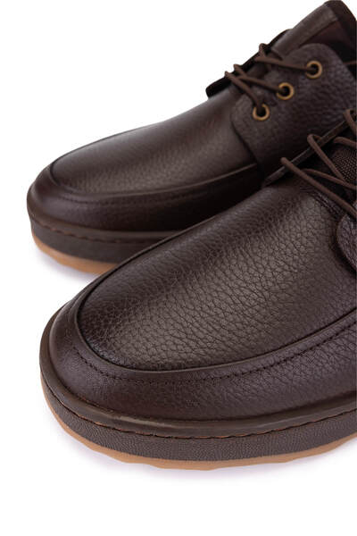 Tamer Tanca Men's Genuine Leather Brown Casual Shoes