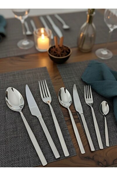 Ceylan DALYAN 12 Kişilik 84 Parça 18/10 Çatal Kaşık Bıçak Takımı (Hediyeli)