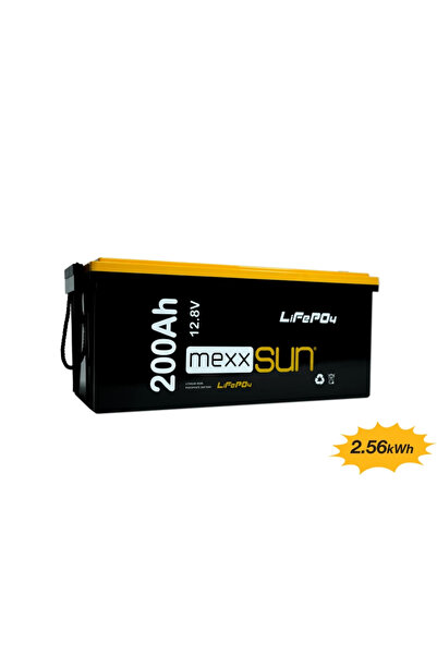MEXXSUN Lityum Akü 12,8V 200Ah (LiFePo4) 2560Wh