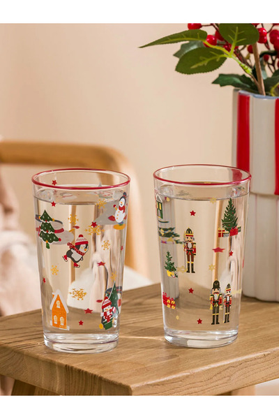 LC Waikiki LCW HOME Karışık Yılbaşı Temalı Cam Bardak Seti