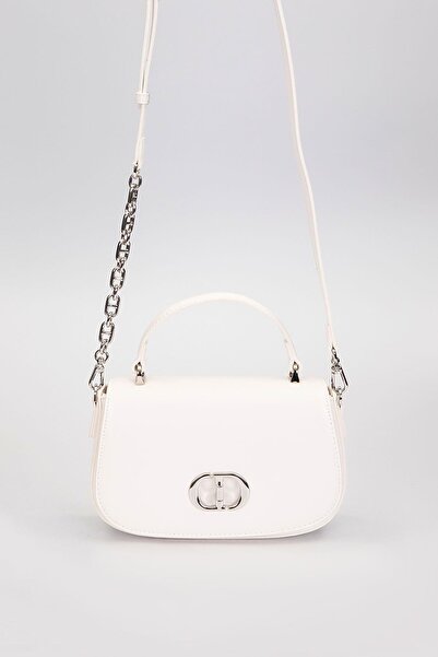 Levidor White Shoulder Bag with Accessory Cover