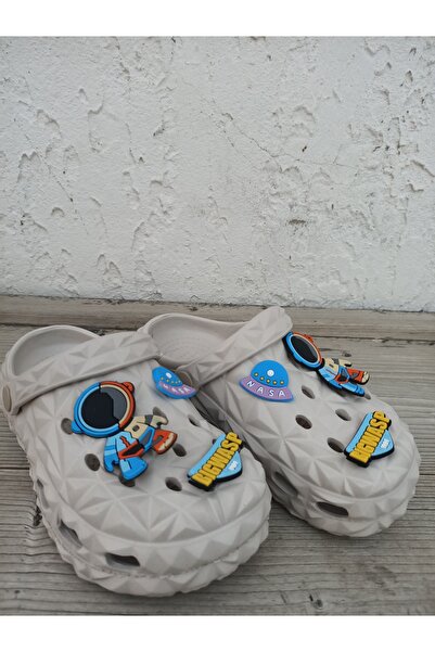 Huzurlu Adımlar Crystal Pattern Alien Children's Slippers