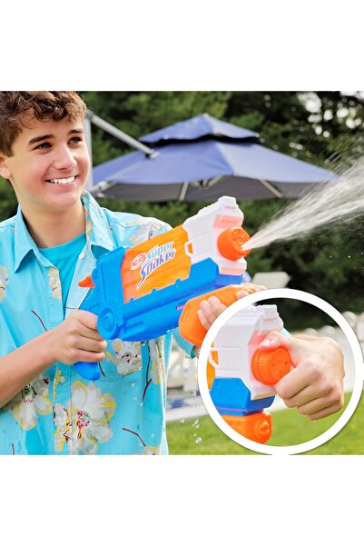 Nerf Super Soaker Flip Fill Water Blaster - 4 Spray Styles, Fast Fill, 30 oz Tank