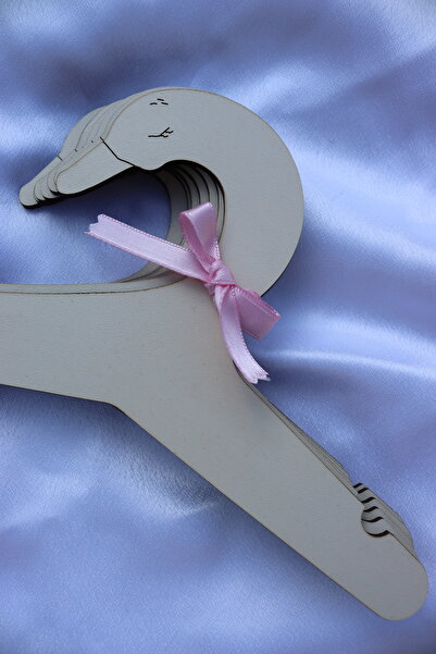 Assa Wood Wooden Cat Dog Clothes Hanger 7 Pieces Hangers (Cream Color)-Swan Model