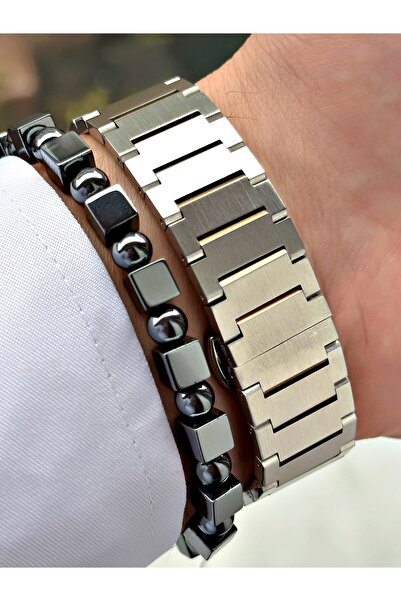 Bentini Men's Wrist Watch with Calendar – Steel Band, 3 Atm Water Resistant, 2-Year Warranty, Gift Bracelet