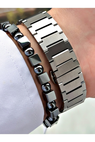 Bentini Men's Wrist Watch with Calendar – Steel Band, 3 Atm Water Resistant, 2-Year Warranty, Gift Bracelet