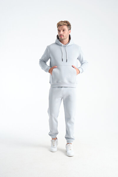 kaphone 10 Men's Cotton 3-Thread Fleece Hooded Tracksuit Set