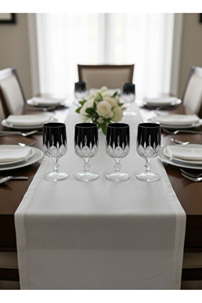 Elista Bohemia Crystal Coffee Side Water Glass Black 130 Cc 6 Pcs