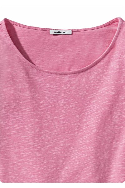 Org Marka Store Walbusch 43-5957 / 890.947 / 280 Open Neckline Sleeve End with Lace Trim Short Sleeve Tshirt