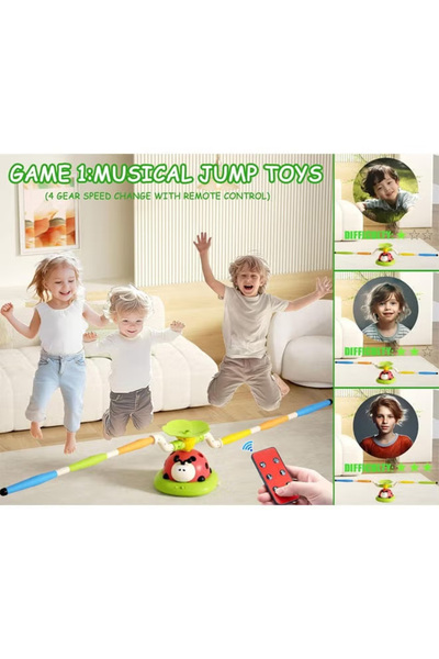 Generic 5-in-1 Music Jump and Hoop Toss Game Toy with Remote Control, Suitable as a Gift for Children