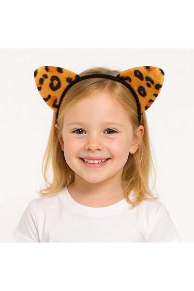 vikivin bebe Leopar Kulaklı Çocuk Tacı